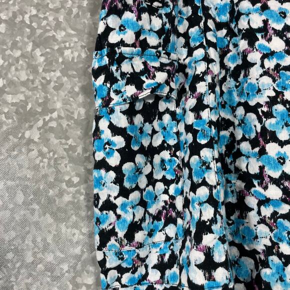 Future Collective Women's Plus Size Blue & Black Cargo Wrap Mini Skirt - Size 22 - Picture 3 of 8